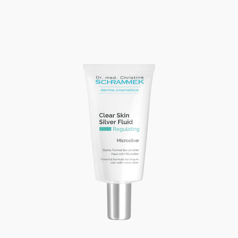 SCHRAMMEK Clear Skin Silver Fluid – Bei Unreiner Haut – Mit Mikrosilber & Aloe Vera – Mattierend & Beruhigend
