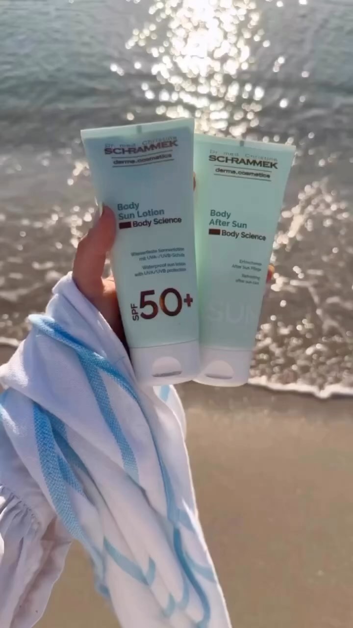 Husk også solbeskyttelse på kroppen i det fine sommerværet🥥🌞 

Den perfekte solduo til kropp som ivaretar huden på solrike dager. Vannfast Body Sun Lotion SPF 50+ gir intensiv og trygg solbeskyttelse. Fysisk og kjemisk UV-filter beskytter huden mot solskader og forbrenning. Body After Sun beroliger og opprettholder hudens fuktighetsbalanse etter en dag i solen. Inneholder svært reparerende, fuktighetsgivende og antiinflammatoriske egenskaper.

Sommerkampanje: I tillegg til rabatt på produktene får du nå med et herlig strandhåndkle – perfekt til sommerens utflukter! Kampanjepris: 890,- (Verdi: 1329,-). 